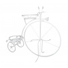 Stojan na kvetináč bicykel biely veľký 132