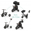 QPLAY Trojkolka Nova Deluxe 5v1 Black, 10-72 mesiacov