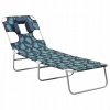 Záhradné lehátko - Vidaxl Garden Deckchair s kolesami, polícia, antra (Vidaxl Garden Deckchair s kolesami, polícia, antra)