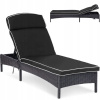 Záhradné lehátko - Rattan Deckchair s nastaviteľnou podporou čalúnenia (Rattan Deckchair s nastaviteľnou podporou čalúnenia)