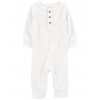 CARTERS CARTER'S Overal bez nožičiek White Henley neutrál NB/ veľ. 56