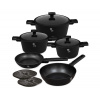 Berlingerhaus Sada nádobí s titanovým povrchem 10 ks Matte Black Collection BH-8197