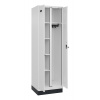 Skriňa na čistiace prostriedky C+P Cabo-Plus , 600 x 500 x 1950 mm, biela, s podstavcom