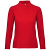 B&C Dámska polokošeľa s dlhým rukávom PWI13 Red 3XL