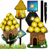 Eddcom vstavaná solárna lampa 40 cm 1 ks. (Solárne LED záhradné svietidlo HOMEK Vodotesné vonkajšie svietidlo s pohonom do ZÁHRADY)