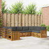 Rohová sofa sada s polštářem 9 pcs Přirozená a Anthracitová 3375477
