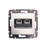 Valena- zásuvka RJ45*2 biela 774233 kat.6 FTP