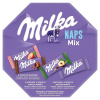 Milka bonboniéra Naps Mix, výber mini mliečnych čokolád 138 g