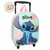 Detský cestovný 3D batoh na kolieskach Lilo & Stitch (3D detský cestovný ruksak na kolieskach Lilo & Stitch Sweet But Spacey)