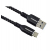 PremiumCord kabel USB-C - USB 3.0 A (USB 3.2 generation 1, 3A, 5Gbit/s) bavlněný oplet a hliníkové konektory 1,5m (ku31cx15)