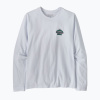Pánske trekingové tričko s dlhým rukávom Patagonia Great Waves Responsibili Tee white