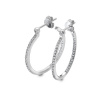 Strieborné náušnice Hot Diamonds Hoops Topaz DE623