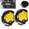 2X 75W LED pracovné svetlá do auta traktor reflektor Žltý kryt