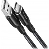 Axagon BUCM-AM20AB USB-C USB-A, USB 2.0, 3A, ALU, opletenie, 2m, černý