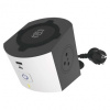 EMOS Legrand predlžovací kábel 2 m / 2 zásuvky / s USB / biely-čierny / PVC / 1,5 mm2 L049412