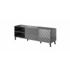 Cama Meble Tv stolík ABETO 150 grafit mat/grafit lesk drevo 150 cm x 52 cm x 41.6 cm