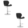Stolička WEST - čierna ekokoža / chrómová podnož x 2