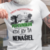 Tričko s potlačou Nepodceňuj poľovníkov Pánsky Biela XS