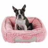 Biglo Fluffy Bone Pink - mäkký, nadýchaný a relaxačný pelech pre psa, púdrovo ružový - M