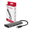 AXAGON HMC-4G2, USB-C 3.2 Gen 2 10 Gb/s hub, porty 2x USB-A + 2x USB-C, kábel USB-C 13cm HMC-4G2