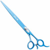 Geib Kiss Silver Blue Straight Scissors - kvalitné rovné nožnice s mikrorezom a modrou úpravou - 9,5