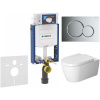 GEBERIT Kombifix súprava 5v1 - inštalačný modul, závesné WC s Rimless a Softclose WC sedadlo DURAVIT Me by Starck, tlačidlo Sigma01 Round, 115.770.21.5 (lesklý chróm), 110.302.00.5 NM2