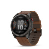 GARMIN fenix 8 Pro - 51mm, AMOLED, Sapphire, Carbon Gray DLC Titanium, Chestnut Leather band 010-03199-40