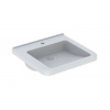 Geberit Selnova Comfort Umývadlo Square, 55x53 cm, bezbariérové, s 1 otvorom na batériu, bez prepadu, biela 500.786.00.7