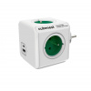 PowerCube Rozbočovacia zásuvka s USB, 4× zásuvka + 1× USB-A, 1× USB-C, zelená, PWC-ZUSB-PD20-GN