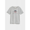 TRIČKO GANT ARCHIVE SHIELD SS T-SHIRT LIGHT GREY MELANGE