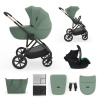 Kinderkraft detský kočík Prime 3 3v1 2026 Dark Green (tmavozelený)