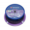 Médium Verbatim DVD+R 8,5GB 8x DoubleLayer MATT SILVER spindl 25pck/BAL