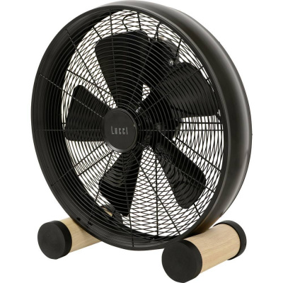 Lucci AIR Breeze podlahový ventilátor 60 W čierna, drevo; 213122EU