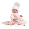 Llorens 84338 NEW BORN DIEVČATKO- realistická bábätko s celovinylovým telom 43 cm