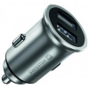 Swissten cl adaptér 2x usb 4,8a metal strieborný