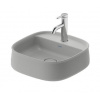 Duravit Zencha - Umývadlo na dosku, 42x42 cm, bez prepadu, otvor na batériu, DuraCeram, matná sivá 2374426771