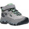 Keen Targhee IV Mid WP Detská zliatina/granitovo zelená turistická obuv 30EU