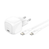 Belkin 30W PD 3.1 USB-C Wall Charger + USB-C/Lightning kábel 1m - White