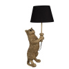 Zlato čierna dekoratívna lampa MAČKA