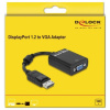 Delock 61848 DisplayPort / VGA adaptér [1x zástrčka DisplayPort - 1x VGA zásuvka] čierna s feritovým jadrom 12 cm; 61848