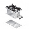 Gastro-Inox vstavaný plynový sporák 2 horáky, 40cm