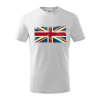 Britská vlajka stará - Tričko detské bavlnené - 134 cm/8 rokov ( Biela )