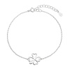 Strieborný náramok štvorlístok 63018