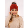 Legínovo Čiapka s flísom Daria K217 hnedá Farba: Červená, Veľkosť: UNI