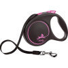 Vodítko FLEXI Black Design L opasok 5m/50kg ružová NEW