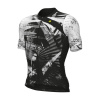 ALÉ Cyklistický dres s krátkym rukávom - PALM PR-E - čierna/biela M