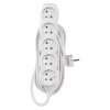 EMOS Predlžovací kábel 5 m / 5 zásuviek / biely / PVC / 1 mm2 1902050500