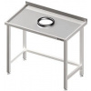 Přístěnný stůl s otvorem na odpadky 1200x600x850 mm | STALGAST, 980926120 inox