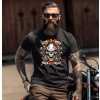 Moto tričko Ride to live skull