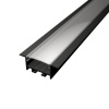 LEDprodukt LED lišta zapustená SDK 20 - čierna Dĺžka: 2m, Typ krytky: Priehľadná krytka zaklapávacia (difúzor)